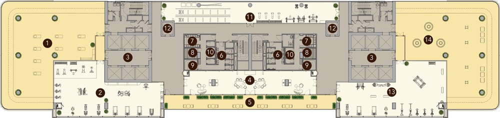 Level 63A Sky Wellness facilities plan